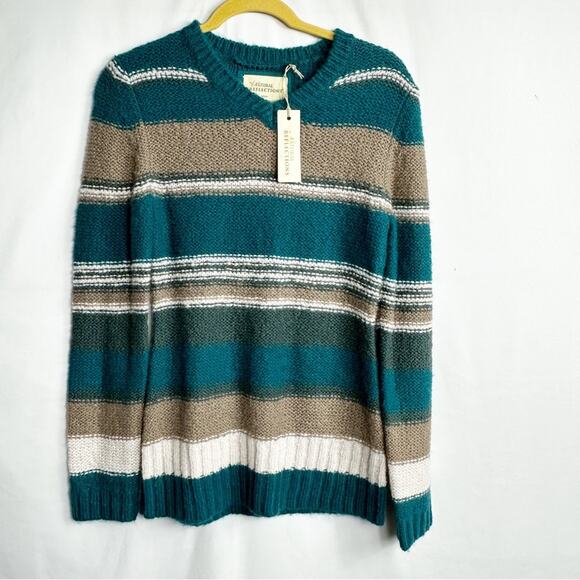 NATURAL REFLECTIONS Colorblock Sweater NWT in Small - Picture 1 of 5